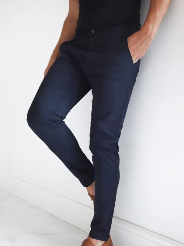 Stretch Chinos - Navy sold by Blakely