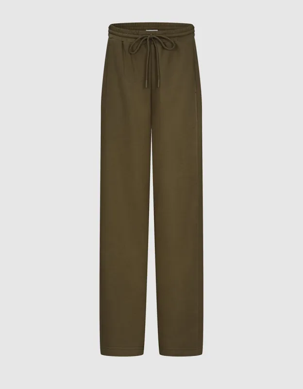 Elastic Waist Knitted Wide-Leg Pants sold by Urban Revivo