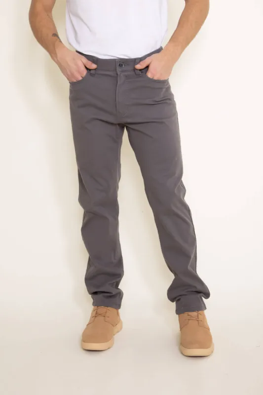 Union Five Pocket Comfort Twill Pants for Men in Grey | H3538WT-049H-GREY sold by Glik’s