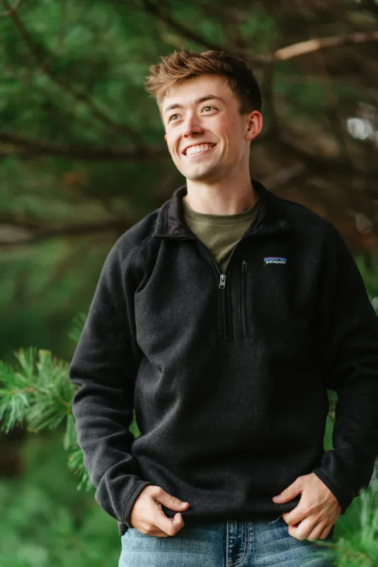 Patagonia Men's Better Sweater Quarter Zip in Black | 25523