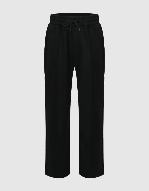 Drawstring Waist Straight Pants sold by Urban Revivo