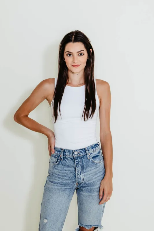 Seamless Double Layer Knit Tank Top for Women in White | 18783-OFFWHITE sold by Glik’s
