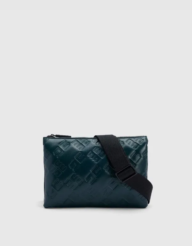 Embossed Vegan Leather Crossbody Bag sold by Urban Revivo