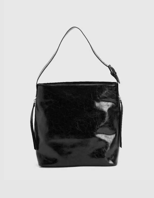 Embossed Vegan Leather Shoulder Bag sold by Urban Revivo