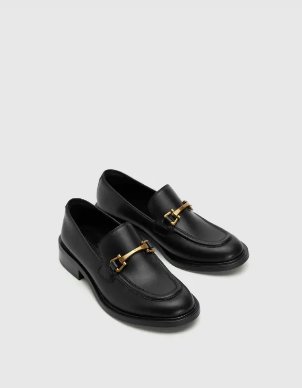 Vegan Leather Round Loafers sold by Urban Revivo