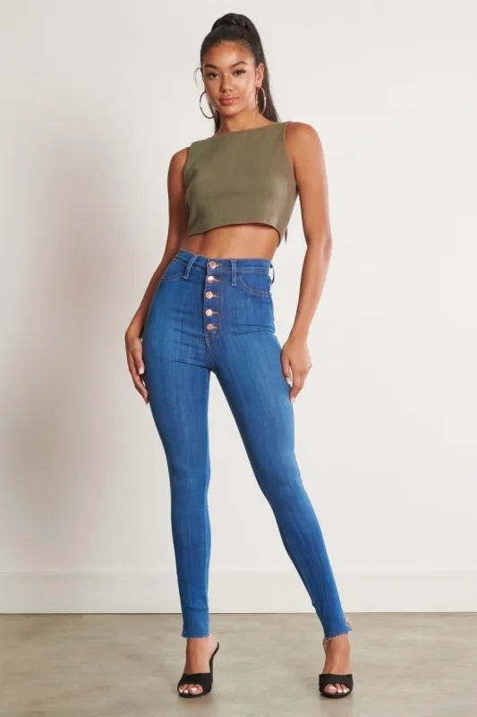 [P1214] Zip It Up Skinny Jeans sold by Vibrant