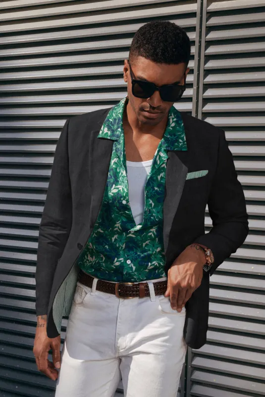 Men's Leisure  Slim Fit Linen Jacket Lightweight Two Buttons Blazer Sporty Slim Fit Casual Blazer sold by Paul Jones