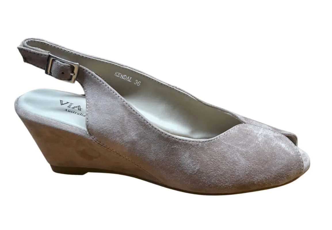 Via Nova Kendal Sand Suede Womens Shoes sold by Bayside Shoe Warehouse
