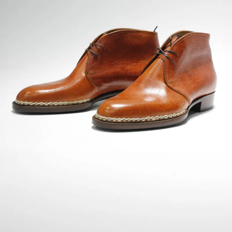 Norwegian Welted Tan Leather Sanremo Chukka Boots - AW24 sold by Costoso Italiano