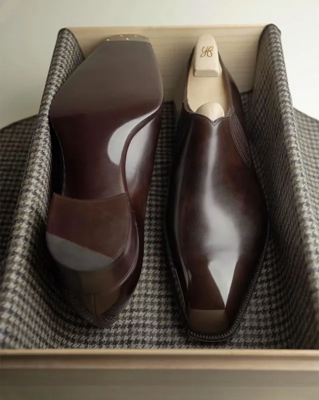 Brown Leather Leander Slip On Loafers - Formal Shoes - SS23 sold by Costoso Italiano