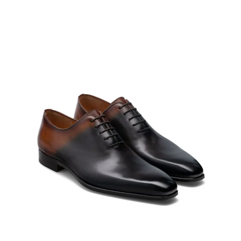 Flat Feet Shoes - Black & Brown Leather Tasmania Oxfords with Arch Support sold by Costoso Italiano