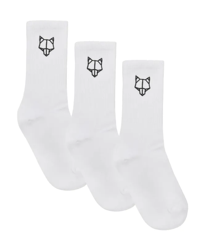 3 Pack Mens Egyptian Cotton Socks White sold by naked wolfe