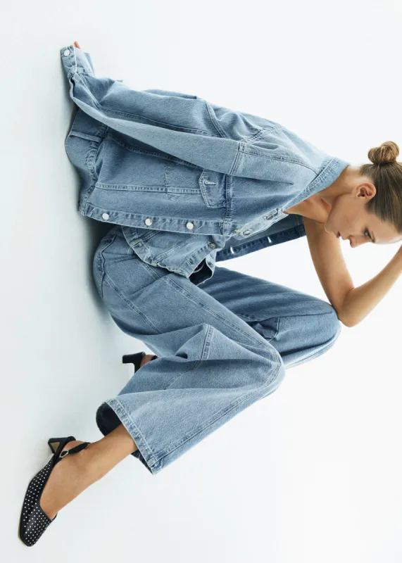Magda Blue Denim Pants sold by Alohas