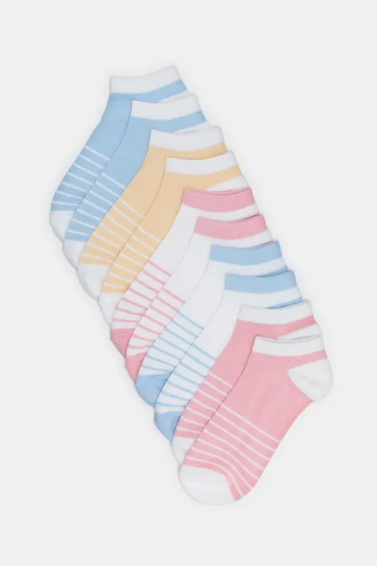 Women Assorted Ankle Striped Socks (Pack of 5) sold by Redtag