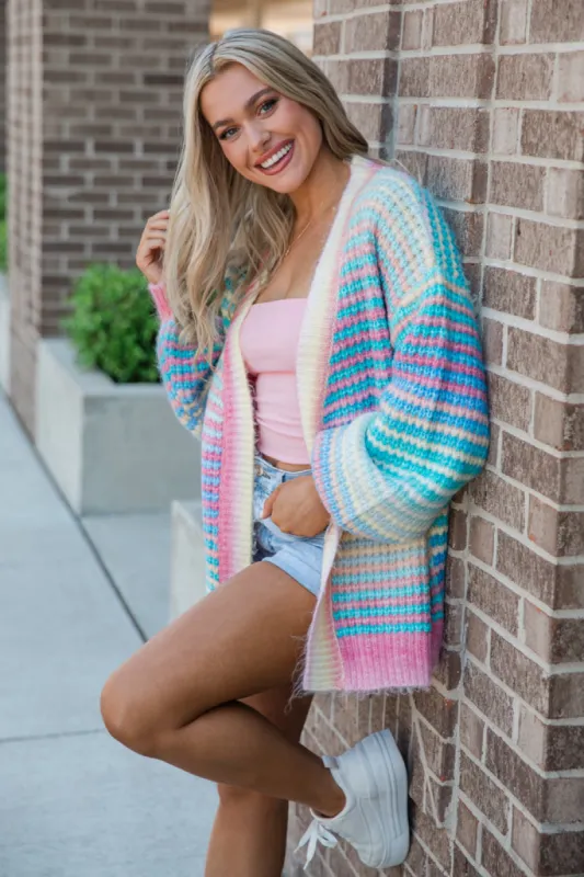 Authentic Affection Multi Striped Cardigan FINAL SALE | Parallel