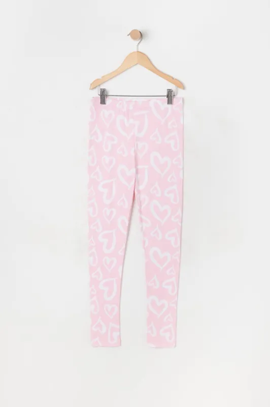Girls Soft Heart Print Legging sold by Urban Planet