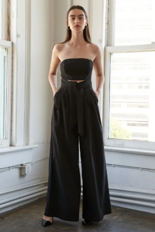 Black Cutout Jumpsuit sold by Pinkblush