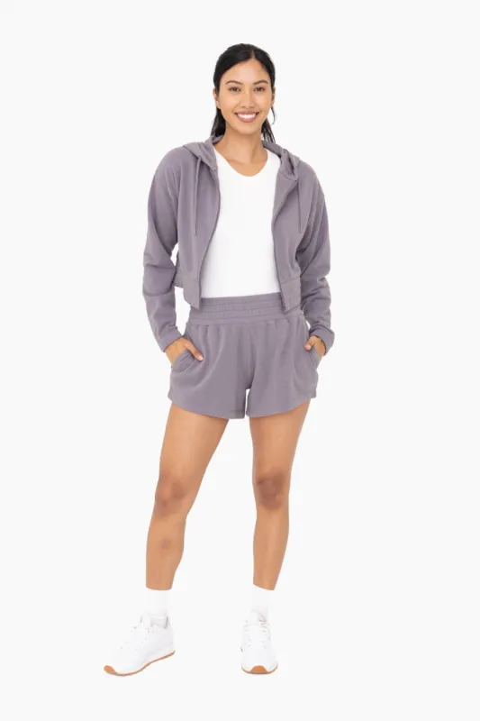 Gray Fleece Shorts sold by Pinkblush