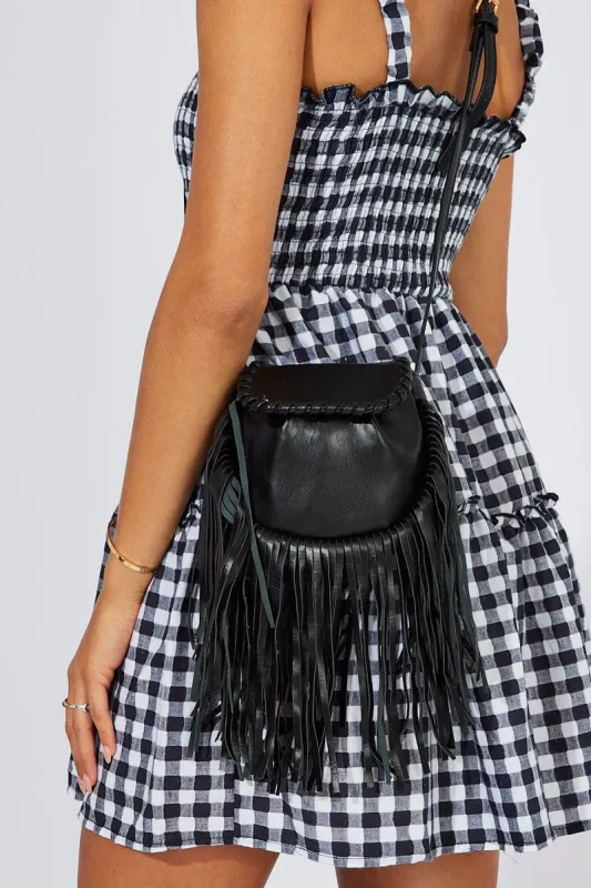 Black Fringe Decor Crossbody Bag sold by Ally Fashion