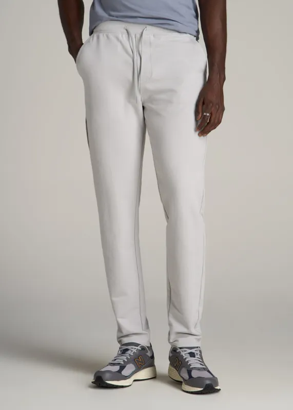 Microsanded French Terry Sweatpants For Tall Men in Light Grey sold by American Tall