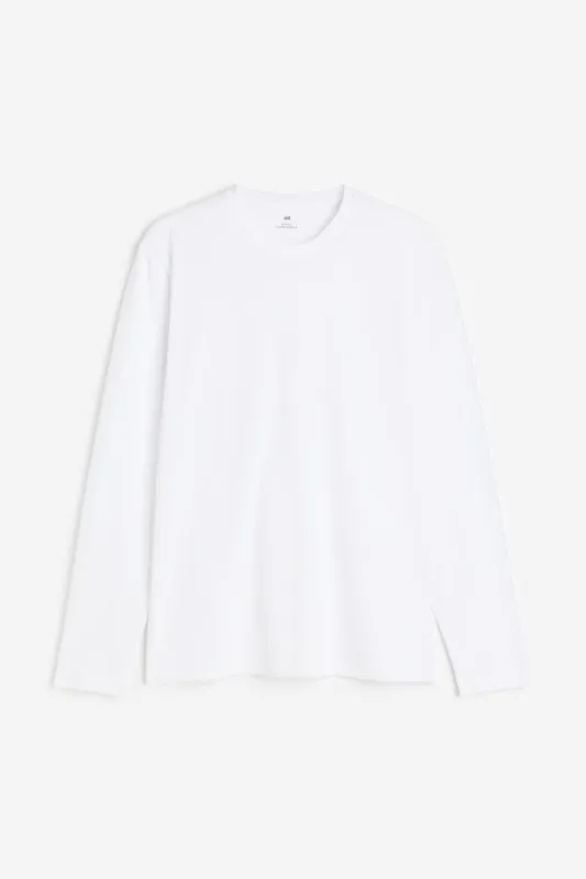 H&M - Slim Fit Jersey top - White sold by H&M