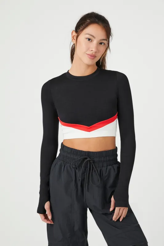 Haut écourté sans couture avec trou pour les pouces Active sold by Urban Planet