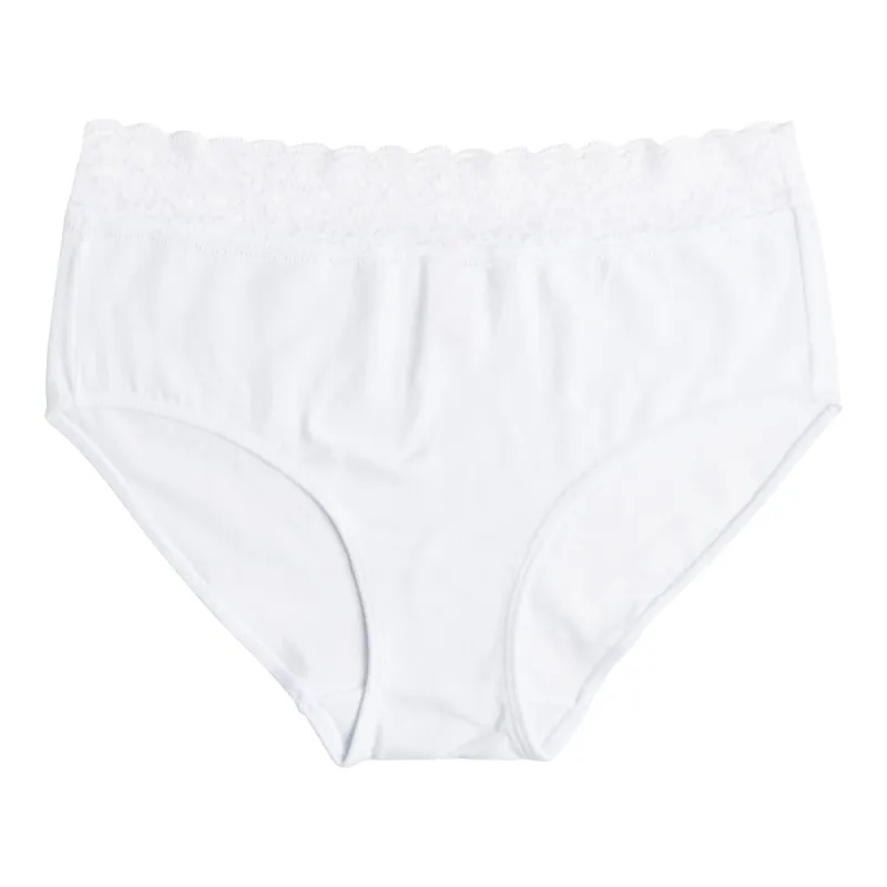 Carisma Women's Cotton Lace Briefs, White sold by Giant Tiger