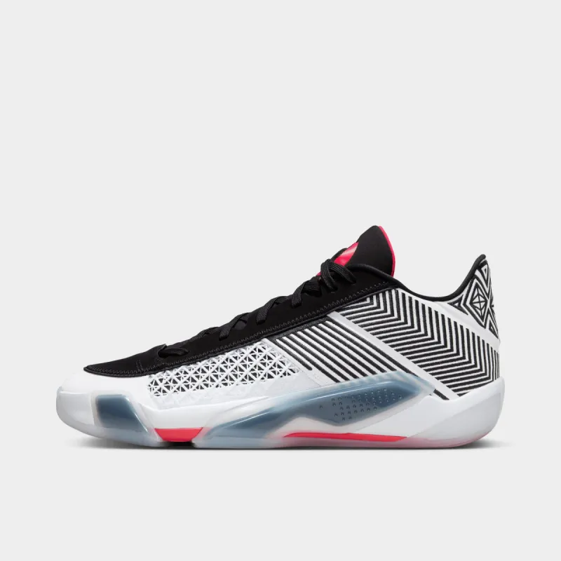 Jordan 38 Low White / Siren Red - Black sold by JD Sports