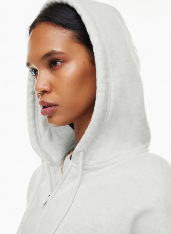 cozy fleece boyfriend zip hoodie sold by Aritzia