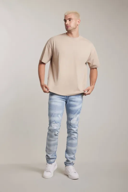 Faded Wash Distressed Skinny Jean sold by Urban Planet