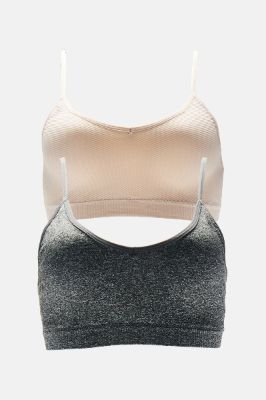Easy Time Seamless 2 Pack Bras - Grey/combo sold by Fashion Nova
