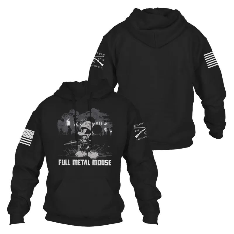 Full Metal Mouse Hoodie - Black sold by Grunt Style