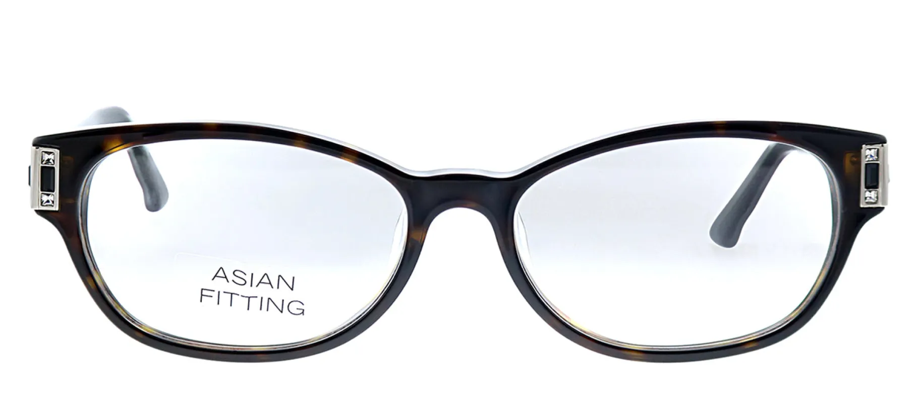 Swarovski SK 4111 052 Square Plastic Havana Eyeglasses with Logo Stamped Demo Lenses sold by Gaffos