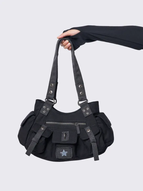 Minga Black Utility Multi Pocket Bag | Parallel