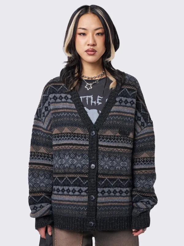 Ripley Jacquard Knit Cardigan sold by Minga London