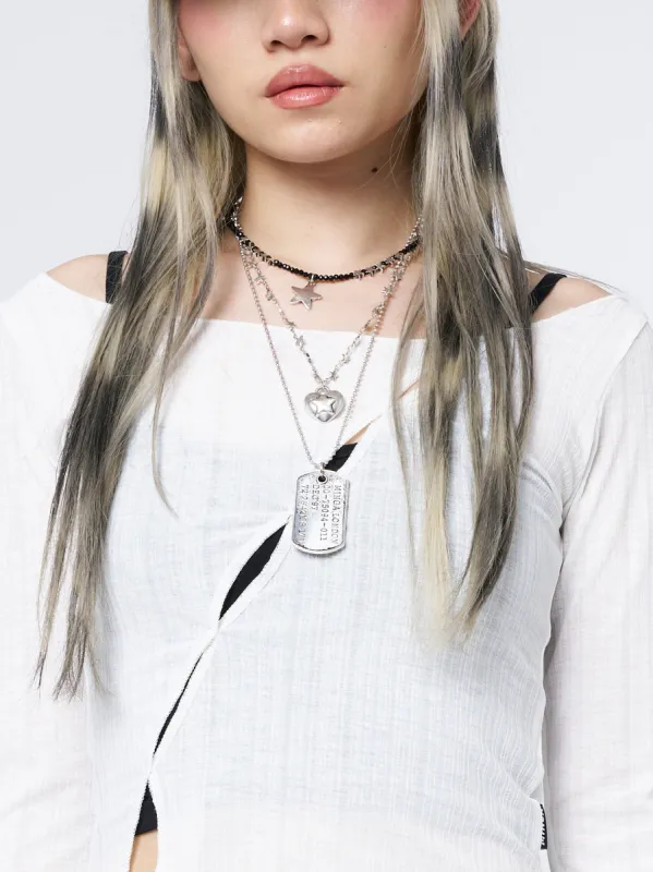 国内未入荷 Minga London - RAIN OF STARS NECKLACE 2 PC Sigilism Necklace Set in Silver | Minga London