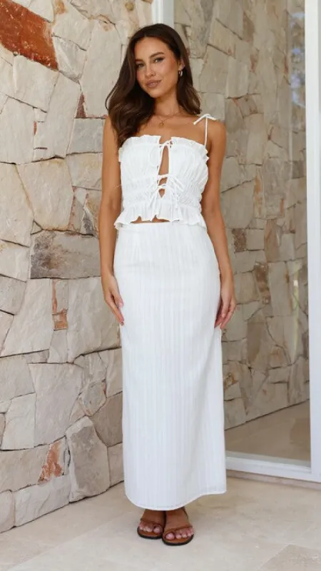 Francesca Maxi Skirt - White sold by Billy J