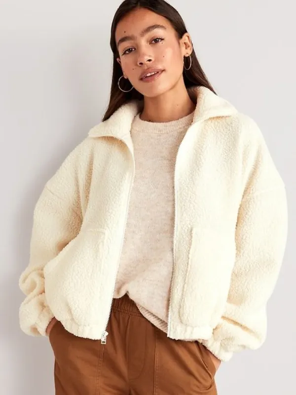 Oversized Full-Zip Sherpa Pullover for Women sold by GAP