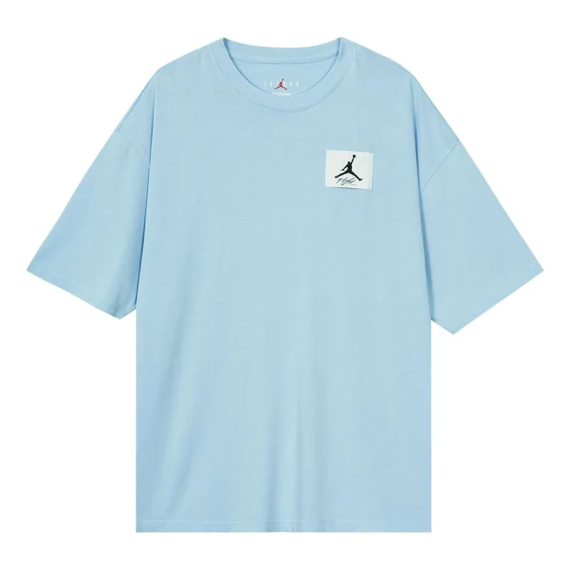 Air Jordan Flight Essential Logo T-Shirt 'Blue' DZ0605-425 sold by KicksCrew