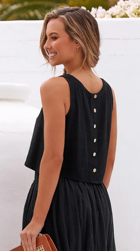 Persephone Crop Top - Black sold by Billy J