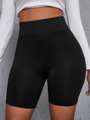 SHEIN SXY Wideband Waist Solid Biker Shorts sold by SHEIN