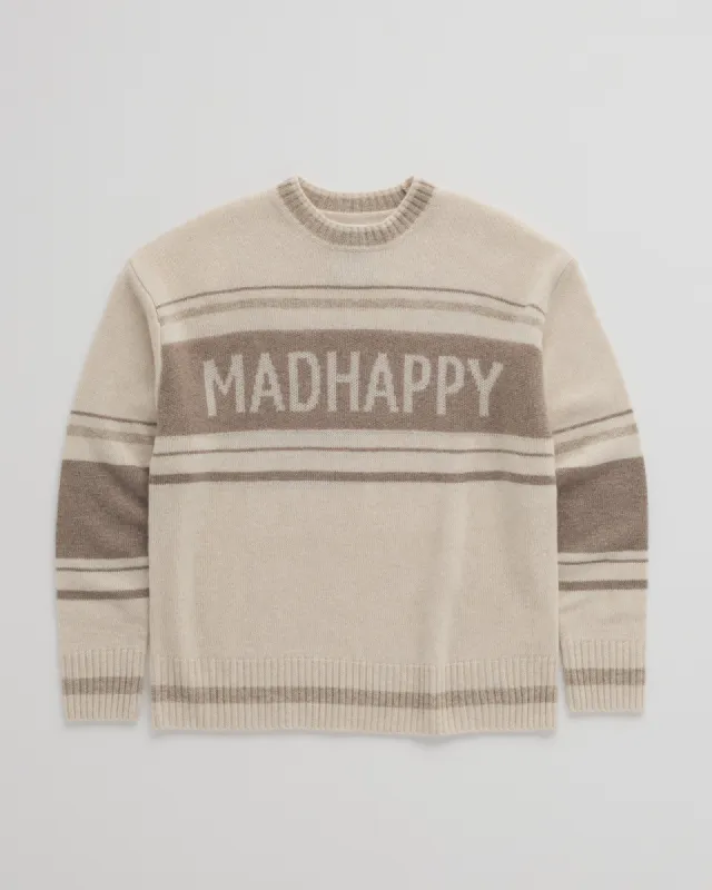 Hockey Stripe Cashmere Crewneck sold by Madhappy