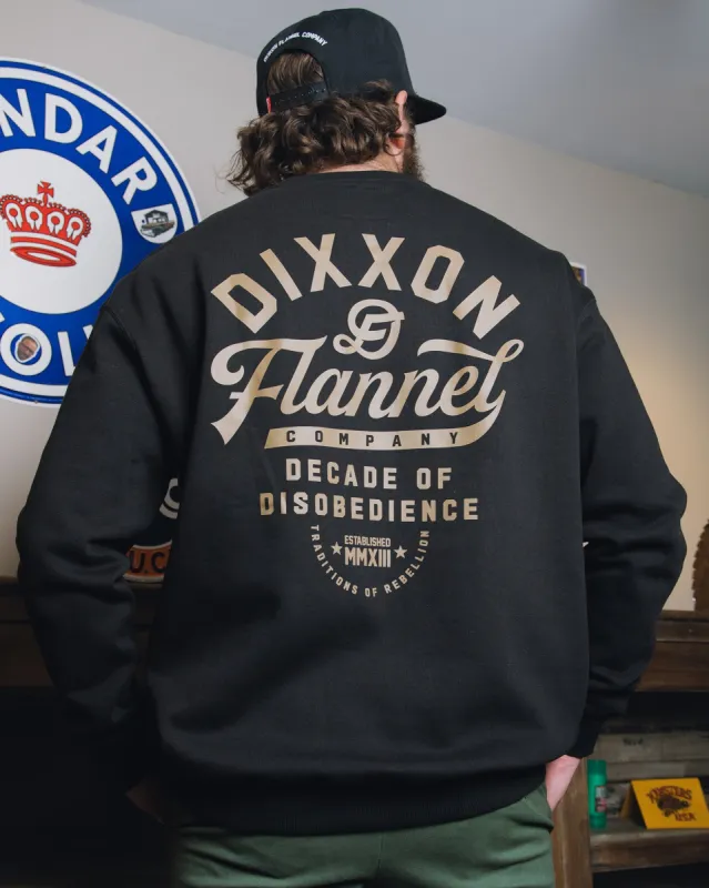 Gold Pastime Crewneck Sweatshirt - Black sold by Dixxon