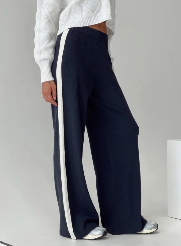 Albright Pants Navy / Milk sold by Princess Polly