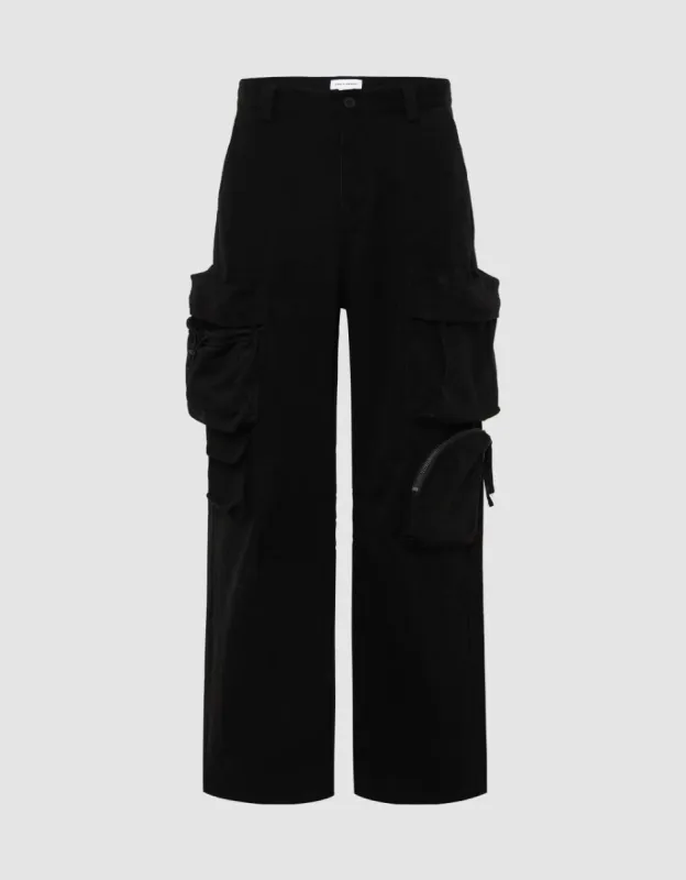 Multi Pockets Wide-Leg Pants sold by Urban Revivo