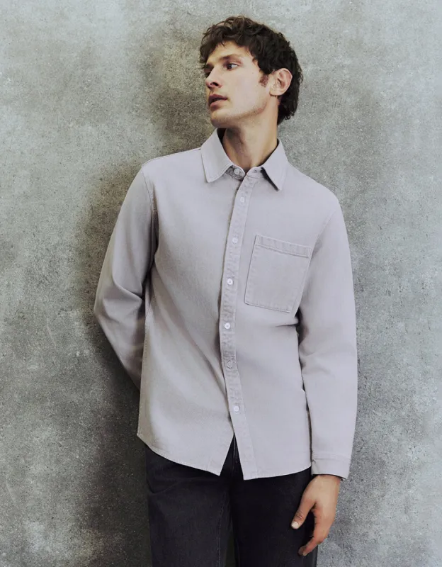Button Up Loose Denim Shirt sold by Urban Revivo