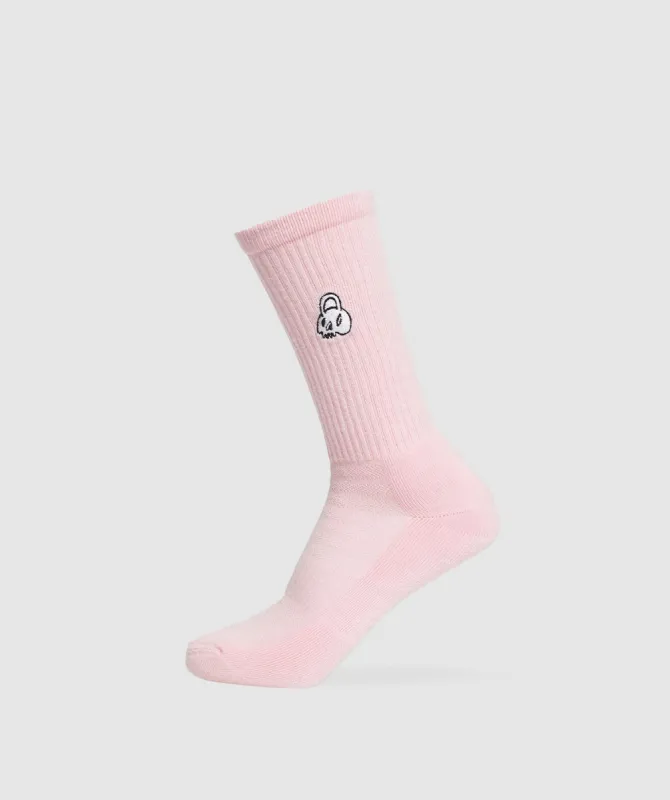 Gymshark GFX Crew Single Sock - Dolly Pink sold by Gymshark
