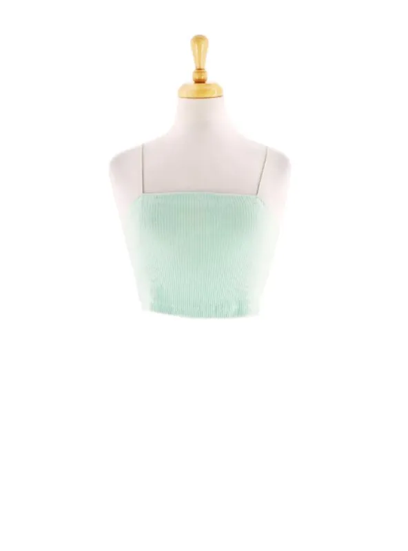 RIBBED BRALETTE CROPPED TOP sold by FBO
