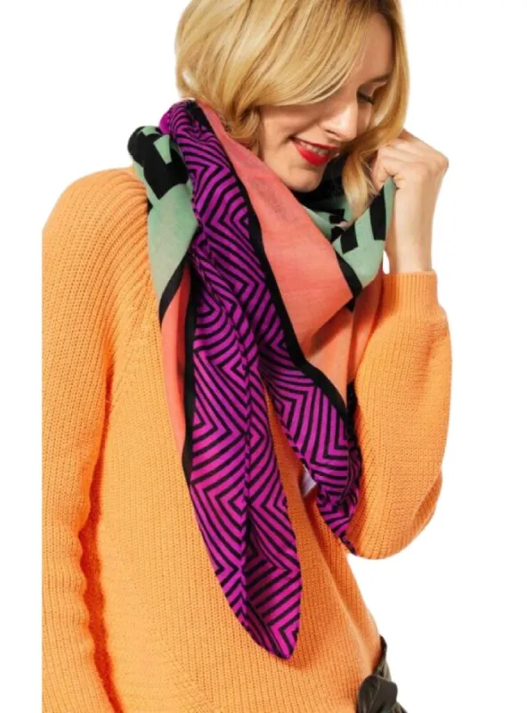 PATTERN PRINT SCARF sold by FBO