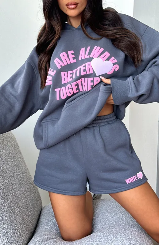 Always Better Together Oversized Hoodie Charcoal sold by White Fox Boutique